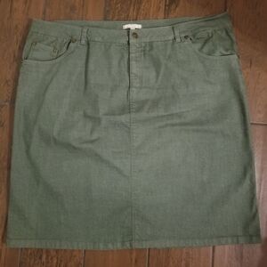 Woman Within 26W Skirt American Apparel Green Pencil Skirt
